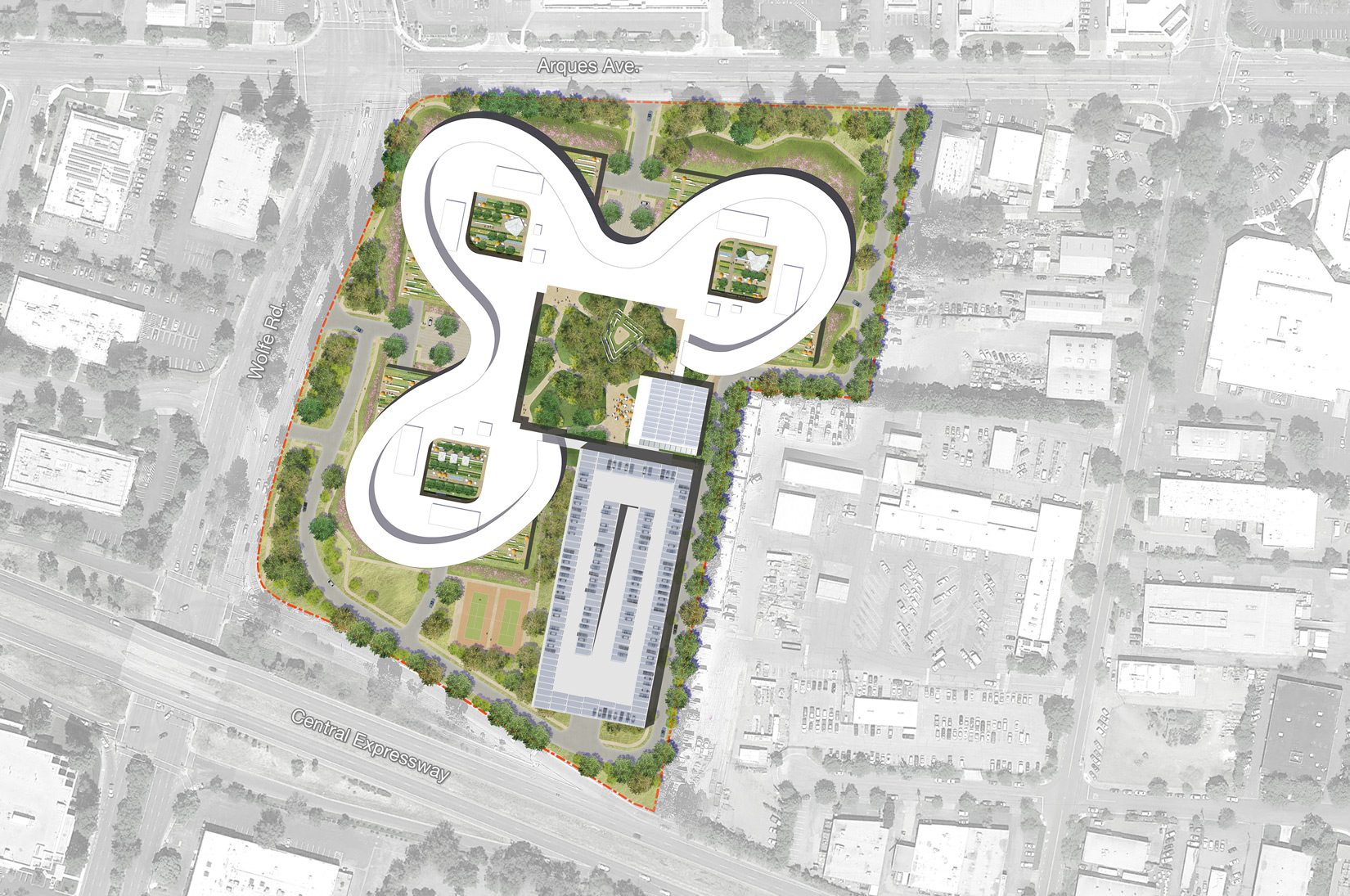 Central & Wolfe campus parking structures